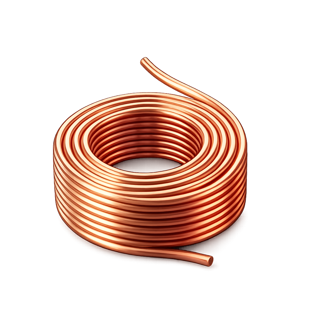 Kręgi i elementy z miedzi do zastosowań elektrycznych i przemysłowych.